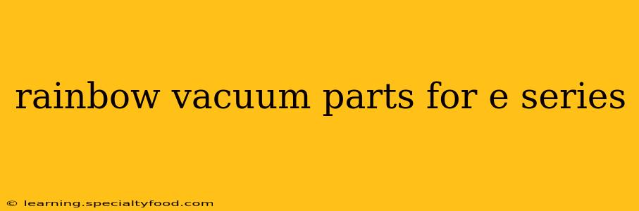 rainbow vacuum parts for e series