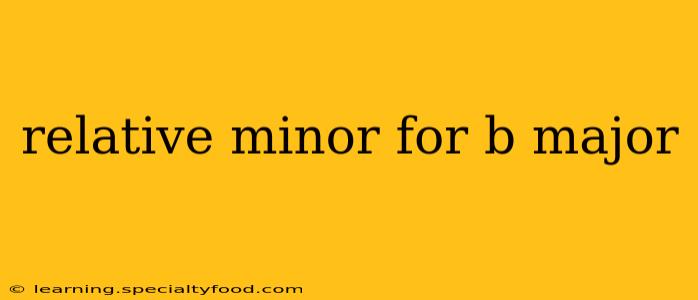 relative minor for b major