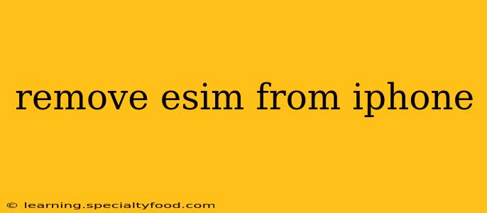 remove esim from iphone