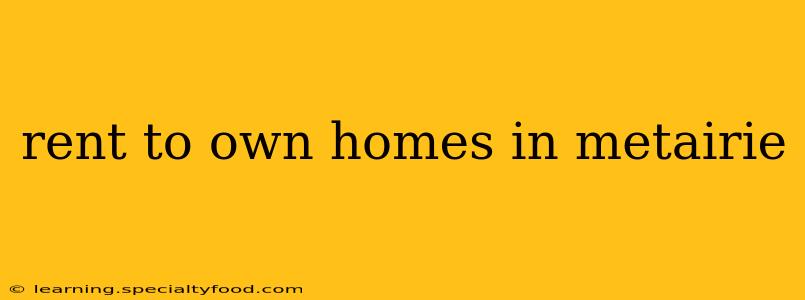 rent to own homes in metairie