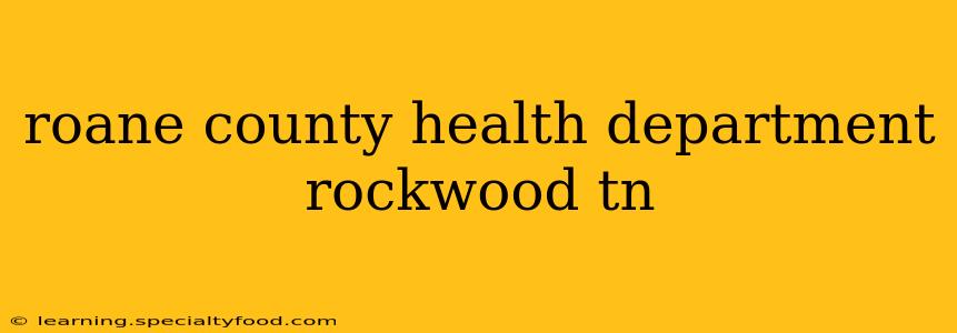 roane county health department rockwood tn
