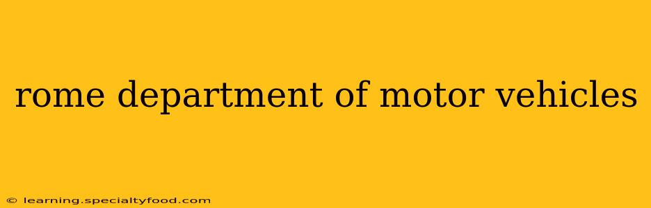 rome department of motor vehicles