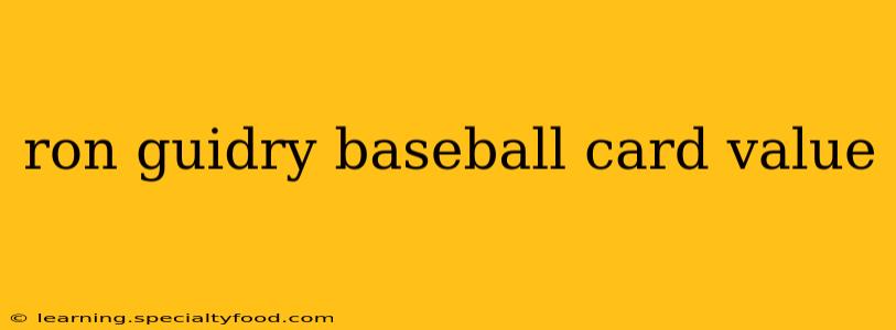 ron guidry baseball card value