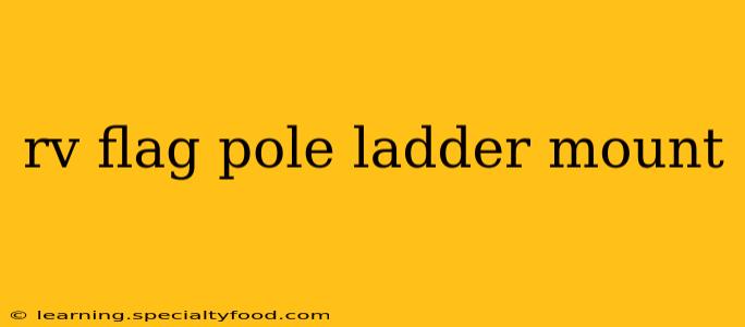 rv flag pole ladder mount
