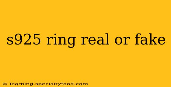 s925 ring real or fake