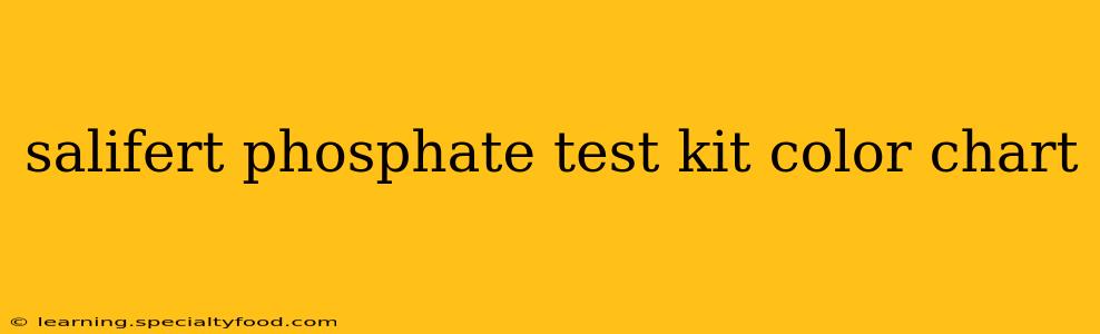 salifert phosphate test kit color chart