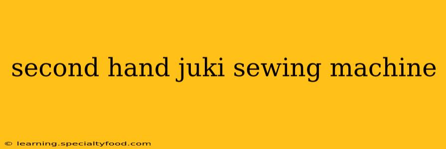 second hand juki sewing machine