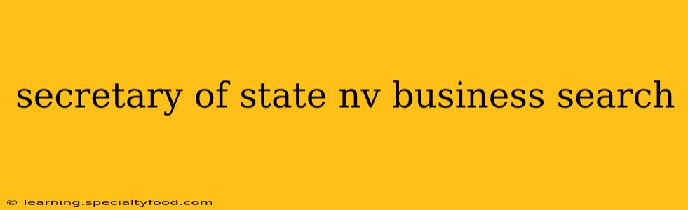 secretary of state nv business search