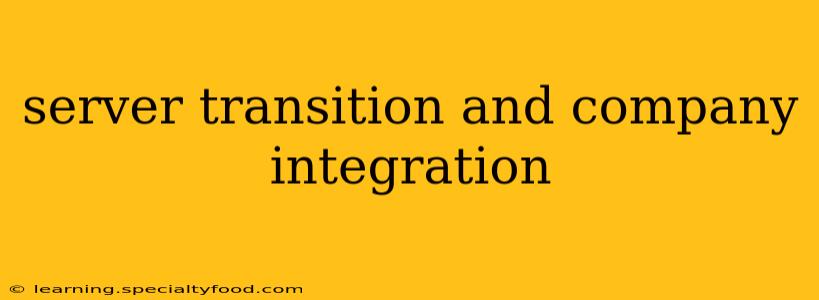 server transition and company integration