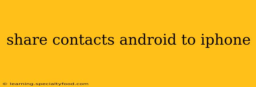 share contacts android to iphone