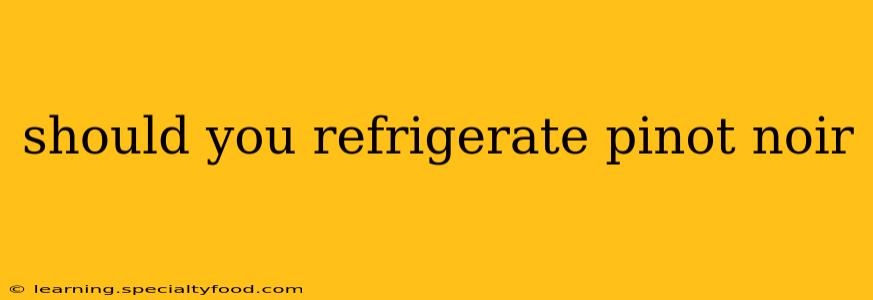 should you refrigerate pinot noir