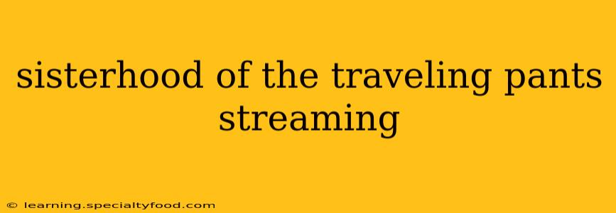 sisterhood of the traveling pants streaming