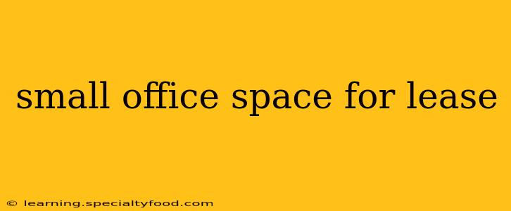 small office space for lease