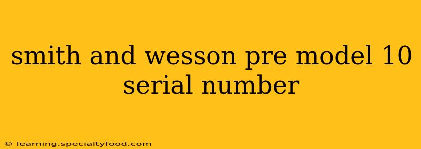 smith and wesson pre model 10 serial number