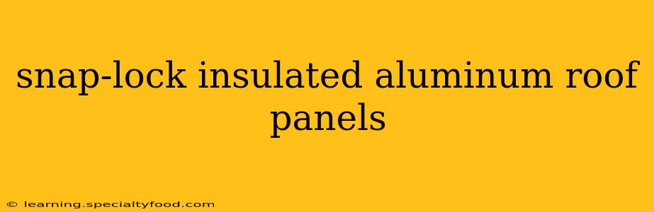 snap-lock insulated aluminum roof panels