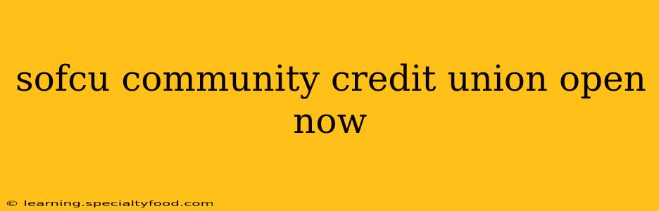 sofcu community credit union open now
