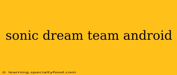 sonic dream team android