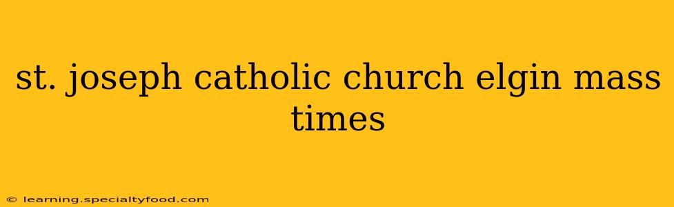 st. joseph catholic church elgin mass times
