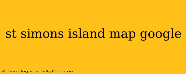 st simons island map google
