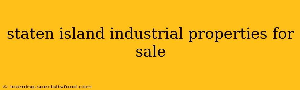 staten island industrial properties for sale