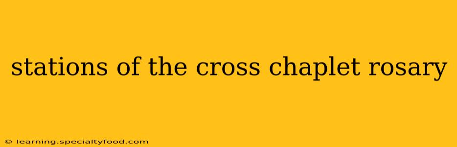 stations of the cross chaplet rosary