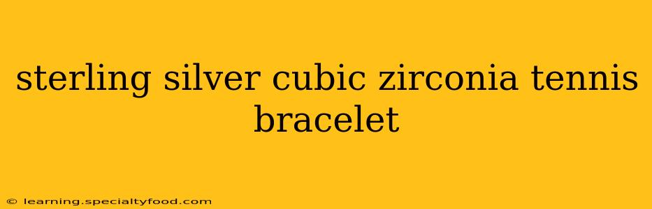 sterling silver cubic zirconia tennis bracelet