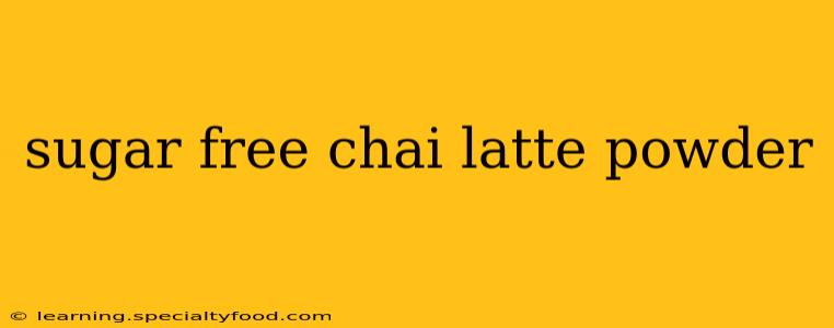 sugar free chai latte powder