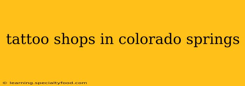 tattoo shops in colorado springs