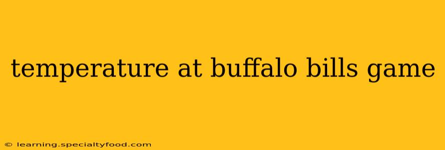 temperature at buffalo bills game