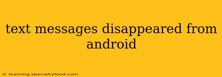 text messages disappeared from android