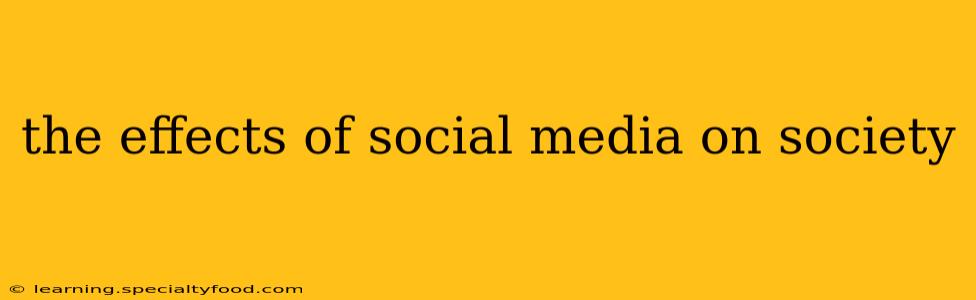 the effects of social media on society