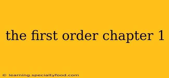 the first order chapter 1