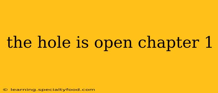 the hole is open chapter 1
