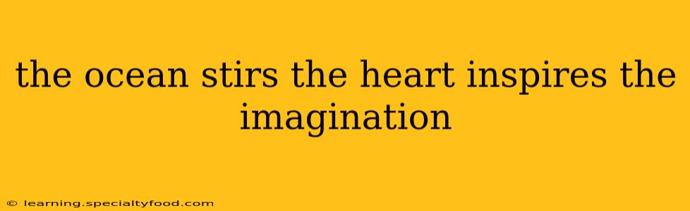 the ocean stirs the heart inspires the imagination