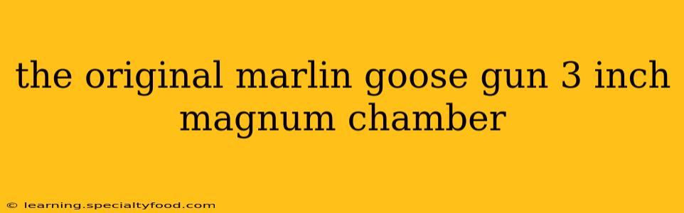 the original marlin goose gun 3 inch magnum chamber