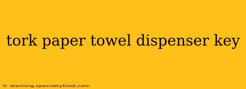 tork paper towel dispenser key