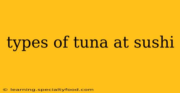 types of tuna at sushi