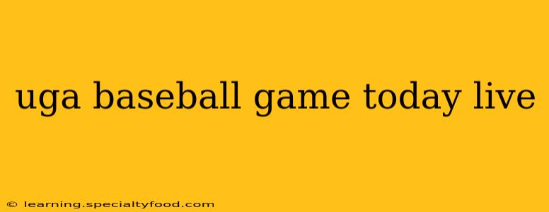 uga baseball game today live