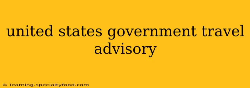 united states government travel advisory