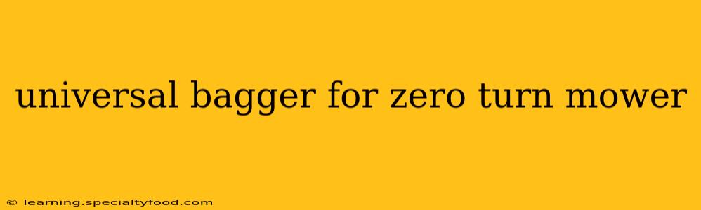 universal bagger for zero turn mower
