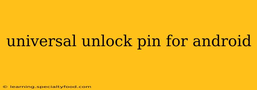 universal unlock pin for android