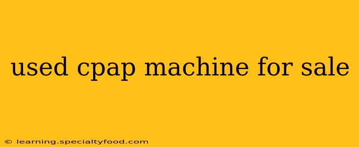 used cpap machine for sale