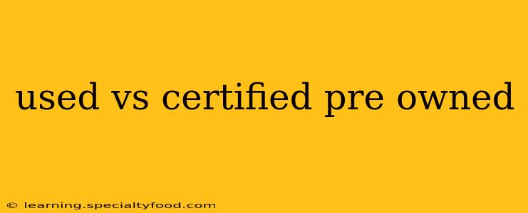 used vs certified pre owned