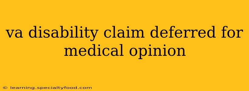 va disability claim deferred for medical opinion