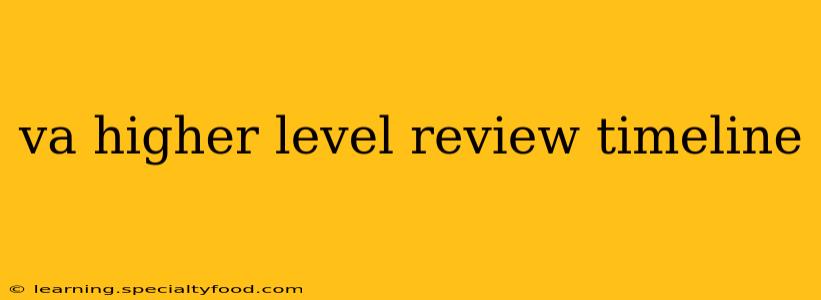 va higher level review timeline