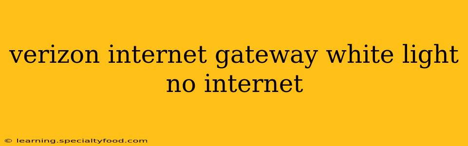 verizon internet gateway white light no internet