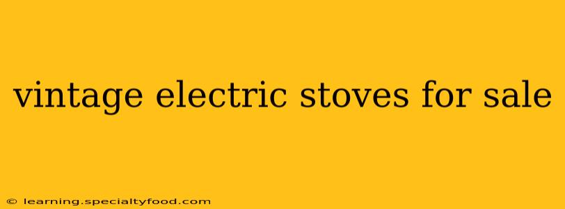 vintage electric stoves for sale
