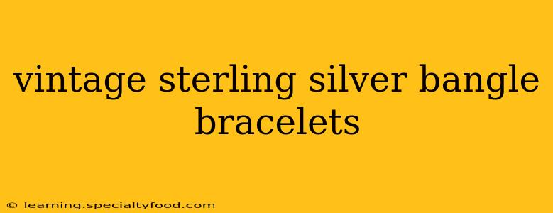 vintage sterling silver bangle bracelets