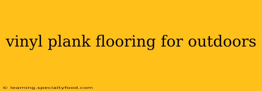 vinyl plank flooring for outdoors