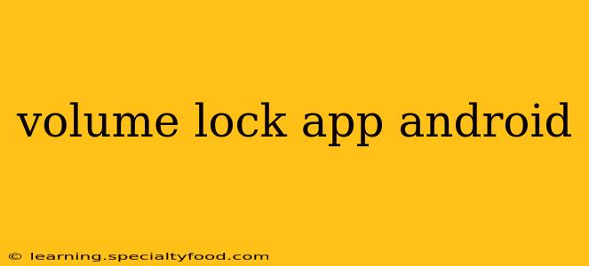 volume lock app android